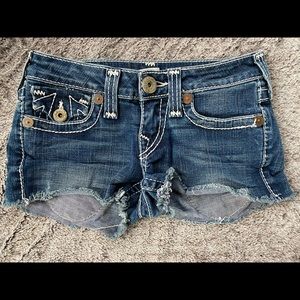True Religion cut off jean shorts